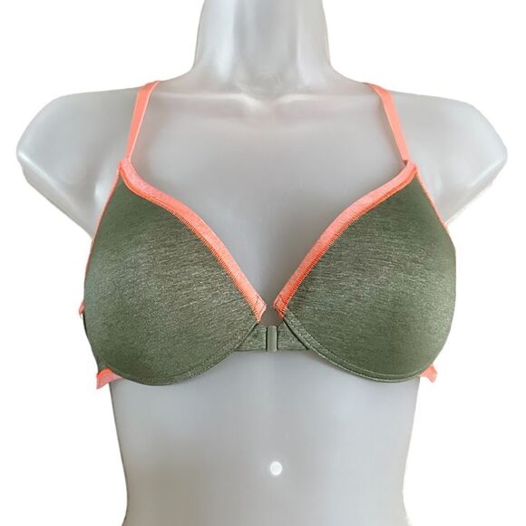 PINK Victoria's Secret Other - PINK Victoria Secret Green Front Clasp 36B Wire support bra
